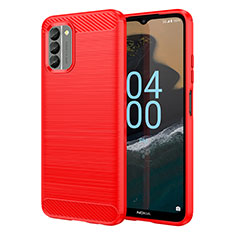 Coque Silicone Housse Etui Gel Line MF1 pour Nokia G400 5G Rouge