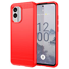 Coque Silicone Housse Etui Gel Line MF1 pour Nokia X30 5G Rouge