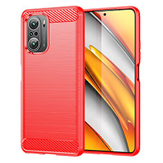 Coque Silicone Housse Etui Gel Line MF1 pour Xiaomi Mi 11i 5G Rouge
