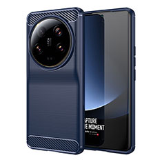 Coque Silicone Housse Etui Gel Line MF1 pour Xiaomi Mi 13 Ultra 5G Bleu