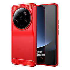 Coque Silicone Housse Etui Gel Line MF1 pour Xiaomi Mi 13 Ultra 5G Rouge