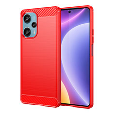 Coque Silicone Housse Etui Gel Line MF1 pour Xiaomi Poco F5 5G Rouge