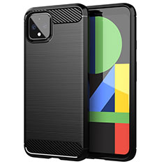 Coque Silicone Housse Etui Gel Line pour Google Pixel 4 Noir