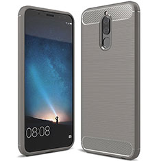 Coque Silicone Housse Etui Gel Line pour Huawei G10 Gris