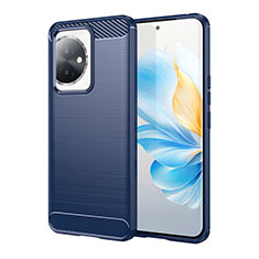 Coque Silicone Housse Etui Gel Line pour Huawei Honor 100 5G Bleu