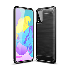 Coque Silicone Housse Etui Gel Line pour Huawei Honor Play4T Pro Noir