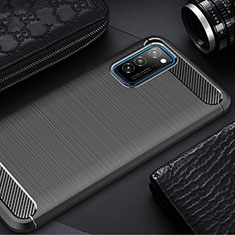 Coque Silicone Housse Etui Gel Line pour Huawei Honor View 30 Pro 5G Noir