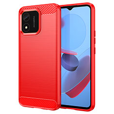 Coque Silicone Housse Etui Gel Line pour Huawei Honor X5 Rouge