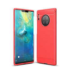 Coque Silicone Housse Etui Gel Line pour Huawei Mate 30 Pro Rouge