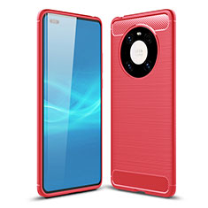 Coque Silicone Housse Etui Gel Line pour Huawei Mate 40 Pro Rouge