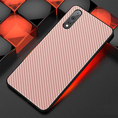 Coque Silicone Housse Etui Gel Line pour Huawei P20 Or Rose