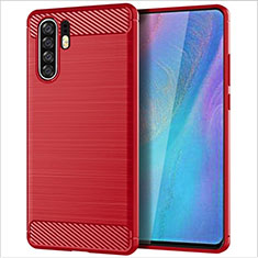 Coque Silicone Housse Etui Gel Line pour Huawei P30 Pro New Edition Rouge
