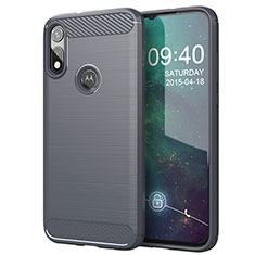 Coque Silicone Housse Etui Gel Line pour Motorola Moto E (2020) Gris