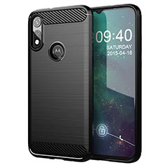 Coque Silicone Housse Etui Gel Line pour Motorola Moto E (2020) Noir