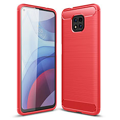 Coque Silicone Housse Etui Gel Line pour Motorola Moto G Power (2021) Rouge