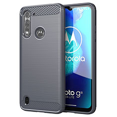 Coque Silicone Housse Etui Gel Line pour Motorola Moto G8 Power Lite Gris