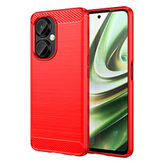 Coque Silicone Housse Etui Gel Line pour OnePlus Nord CE 3 5G Rouge