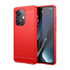 Coque Silicone Housse Etui Gel Line pour Oppo K11 5G Rouge