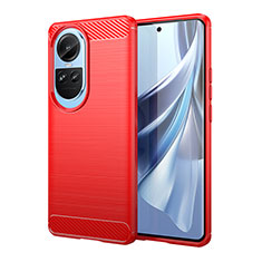 Coque Silicone Housse Etui Gel Line pour Oppo Reno10 Pro 5G Rouge