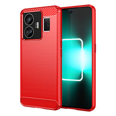 Coque Silicone Housse Etui Gel Line pour Realme GT Neo5 5G Rouge