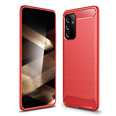 Coque Silicone Housse Etui Gel Line pour Samsung Galaxy A15 5G Rouge