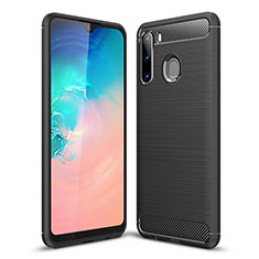 Coque Silicone Housse Etui Gel Line pour Samsung Galaxy A21 European Noir