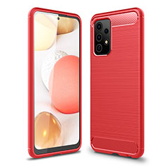 Coque Silicone Housse Etui Gel Line pour Samsung Galaxy A52 5G Rouge