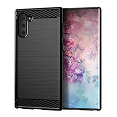 Coque Silicone Housse Etui Gel Line pour Samsung Galaxy Note 10 Noir