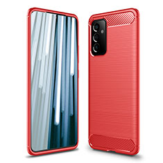 Coque Silicone Housse Etui Gel Line pour Samsung Galaxy Quantum2 5G Rouge