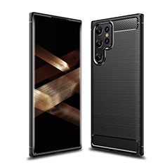 Coque Silicone Housse Etui Gel Line pour Samsung Galaxy S24 Ultra 5G Noir