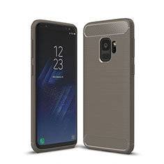 Coque Silicone Housse Etui Gel Line pour Samsung Galaxy S9 Gris