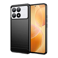 Coque Silicone Housse Etui Gel Line pour Xiaomi Redmi K70 Pro 5G Noir