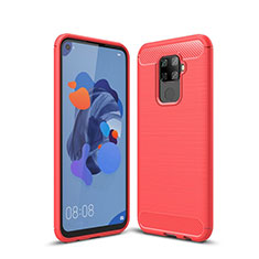 Coque Silicone Housse Etui Gel Line S01 pour Huawei Mate 30 Lite Rouge