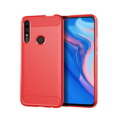 Coque Silicone Housse Etui Gel Line S01 pour Huawei P Smart Z Rouge