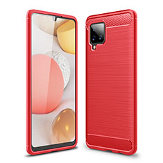 Coque Silicone Housse Etui Gel Line WL1 pour Samsung Galaxy A42 5G Rouge