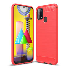 Coque Silicone Housse Etui Gel Line WL1 pour Samsung Galaxy M31 Prime Edition Rouge