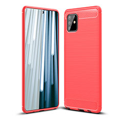 Coque Silicone Housse Etui Gel Line WL1 pour Samsung Galaxy Note 10 Lite Rouge