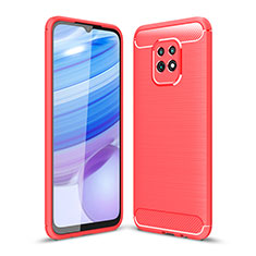 Coque Silicone Housse Etui Gel Line WL1 pour Xiaomi Redmi 10X 5G Rouge