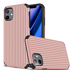 Coque Silicone Housse Etui Gel Line Z01 pour Apple iPhone 11 Or Rose