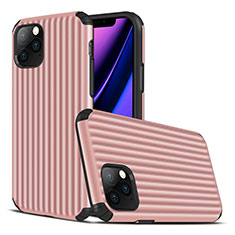 Coque Silicone Housse Etui Gel Line Z01 pour Apple iPhone 11 Pro Max Or Rose