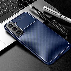 Coque Silicone Housse Etui Gel Serge A01 pour Samsung Galaxy S21 Plus 5G Bleu