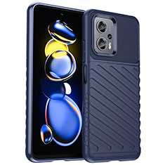 Coque Silicone Housse Etui Gel Serge MF1 pour Xiaomi Poco X4 GT 5G Bleu
