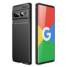 Coque Silicone Housse Etui Gel Serge pour Google Pixel 7 Pro 5G Noir