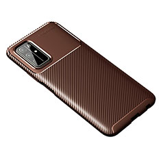 Coque Silicone Housse Etui Gel Serge pour Huawei Honor 30S Marron
