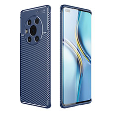 Coque Silicone Housse Etui Gel Serge pour Huawei Honor Magic3 5G Bleu