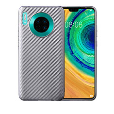 Coque Silicone Housse Etui Gel Serge pour Huawei Mate 30 Pro 5G Argent