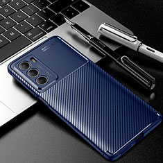 Coque Silicone Housse Etui Gel Serge pour Motorola Moto Edge S30 5G Bleu