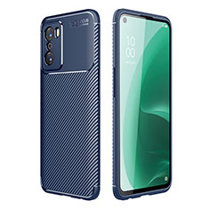 Coque Silicone Housse Etui Gel Serge pour Oppo A55S 5G Bleu