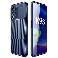 Coque Silicone Housse Etui Gel Serge pour Oppo K9S 5G Bleu