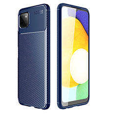 Coque Silicone Housse Etui Gel Serge pour Samsung Galaxy A22 5G Bleu